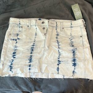 Acid wash denim skirt, size L. Never worn. New with tags.